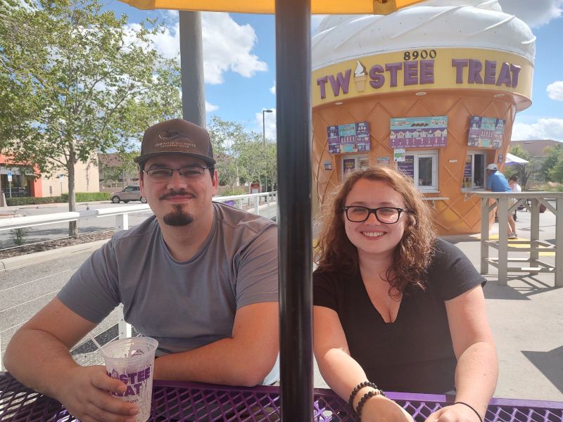 Enjoying Ice Cream in Florida