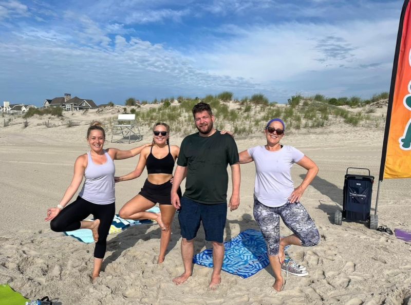 Yoga at the Beach With Family