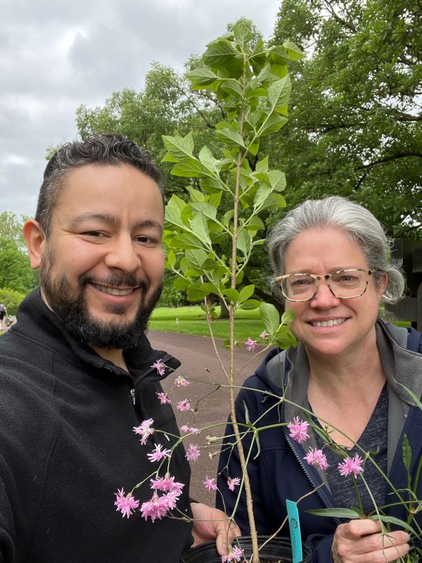 At a Nearby Arboretum Picking Out a Plant to Take Home