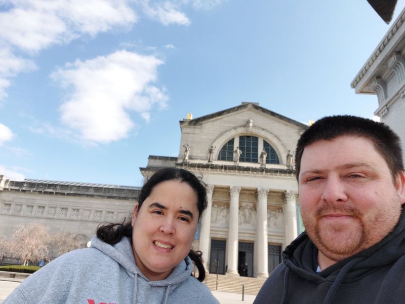 Outside of the History Museum in St. Louis, Missouri