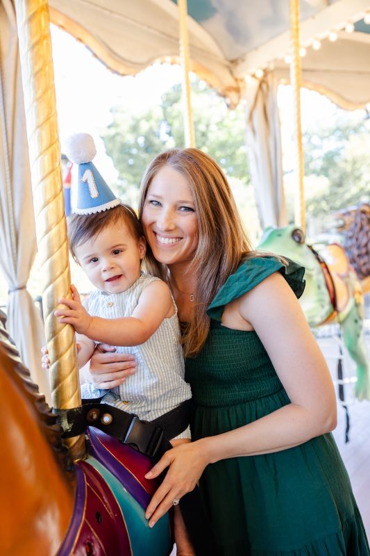 Carousel Ride for Jackson's First Birthday!